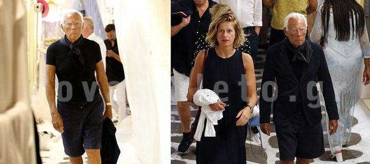 Ξέγνοιαστες στιγμές για τον Giorgio Armani στη Μύκονο!