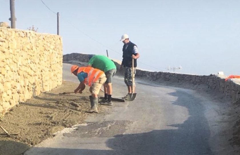 Έργα διαπλάτυνσης δρόμων στη Μύκονο