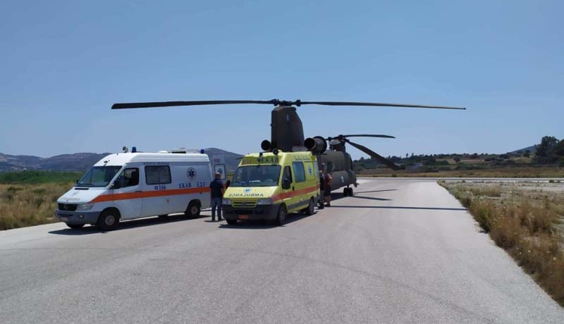 Αεροδιακομιδή ασθενών από τις Κυκλάδες