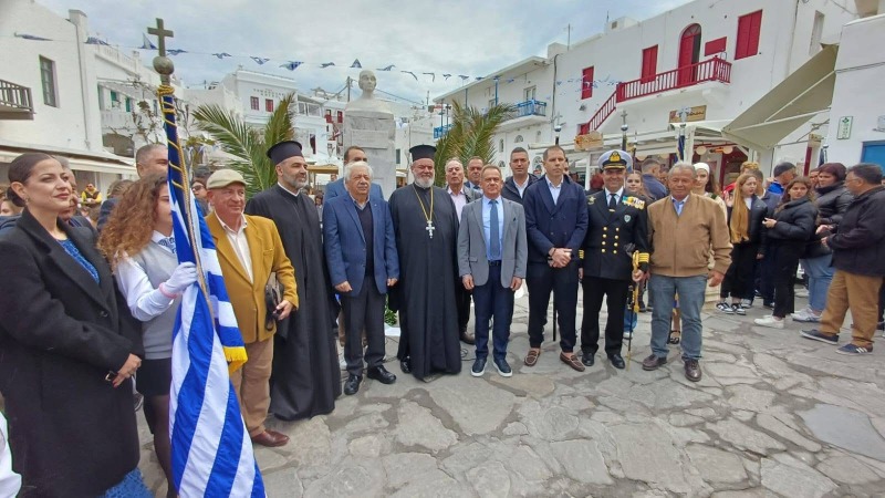 Η Μύκονος τιμά ευλαβικά την εθνική επέτειο της 25ης Μαρτίου